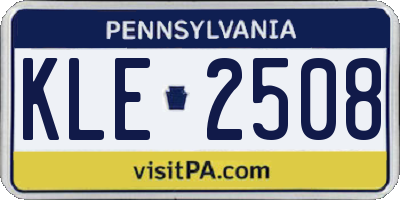 PA license plate KLE2508