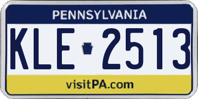 PA license plate KLE2513