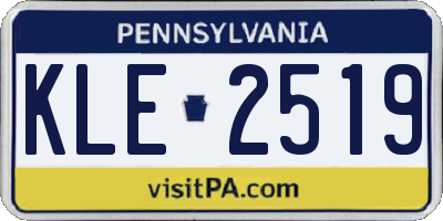 PA license plate KLE2519