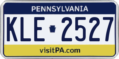 PA license plate KLE2527