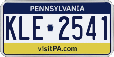 PA license plate KLE2541