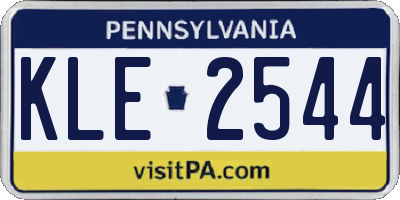 PA license plate KLE2544