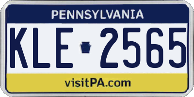 PA license plate KLE2565