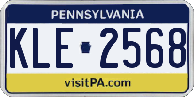 PA license plate KLE2568