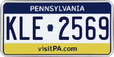PA license plate KLE2569