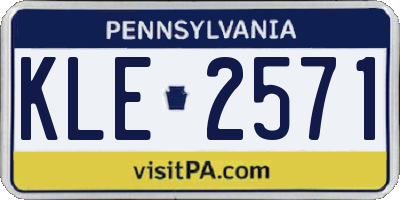 PA license plate KLE2571