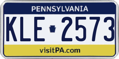 PA license plate KLE2573