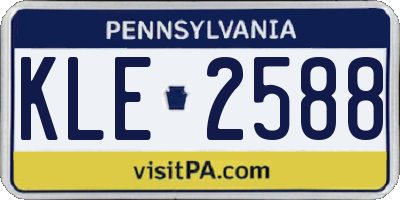 PA license plate KLE2588