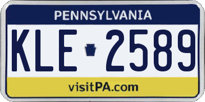 PA license plate KLE2589