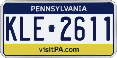 PA license plate KLE2611