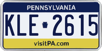 PA license plate KLE2615