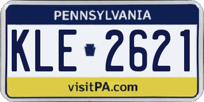 PA license plate KLE2621