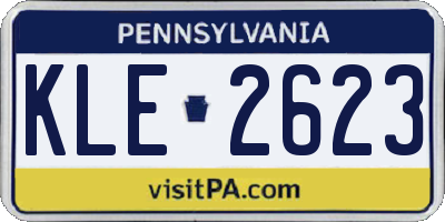 PA license plate KLE2623