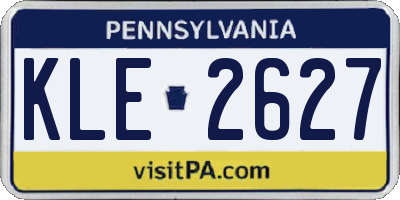PA license plate KLE2627