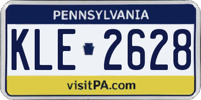 PA license plate KLE2628