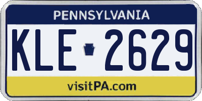 PA license plate KLE2629