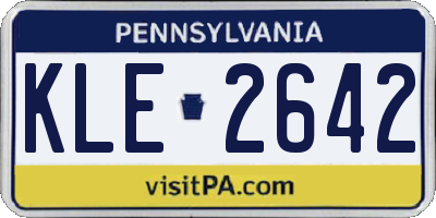 PA license plate KLE2642