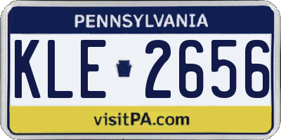 PA license plate KLE2656