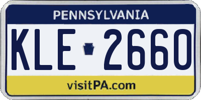 PA license plate KLE2660