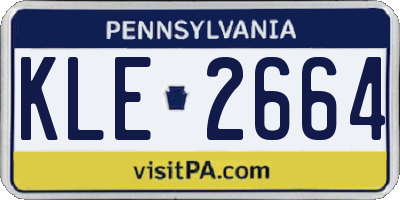 PA license plate KLE2664