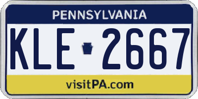 PA license plate KLE2667