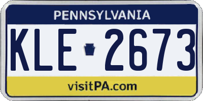 PA license plate KLE2673