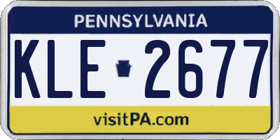 PA license plate KLE2677