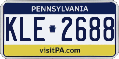 PA license plate KLE2688