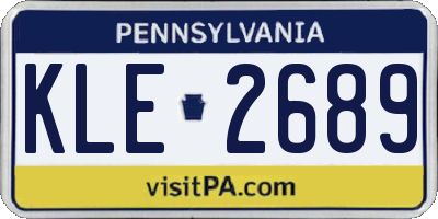 PA license plate KLE2689