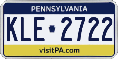 PA license plate KLE2722