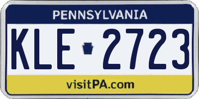 PA license plate KLE2723