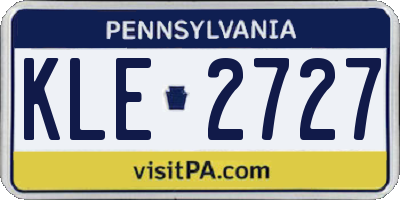 PA license plate KLE2727