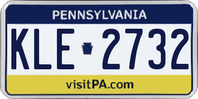 PA license plate KLE2732