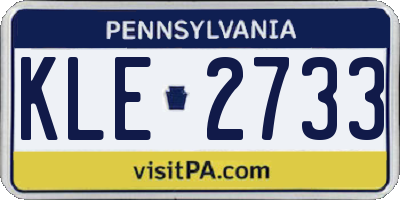 PA license plate KLE2733