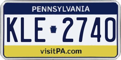 PA license plate KLE2740