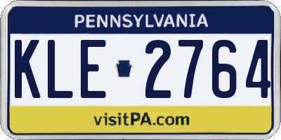 PA license plate KLE2764