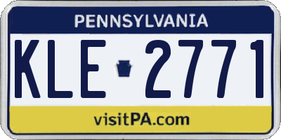 PA license plate KLE2771