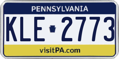PA license plate KLE2773