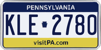 PA license plate KLE2780