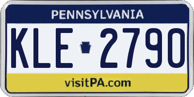 PA license plate KLE2790