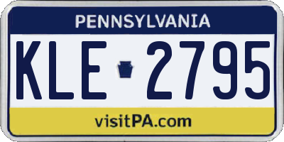 PA license plate KLE2795
