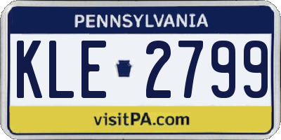 PA license plate KLE2799