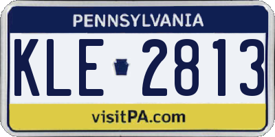 PA license plate KLE2813
