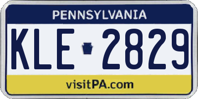 PA license plate KLE2829