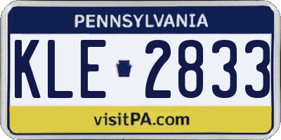 PA license plate KLE2833