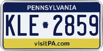 PA license plate KLE2859
