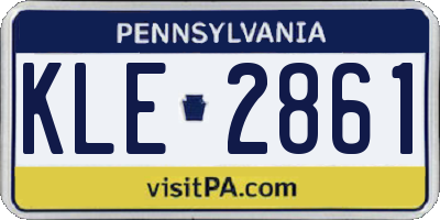 PA license plate KLE2861