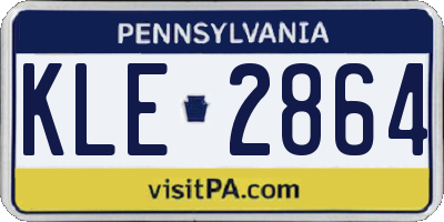 PA license plate KLE2864