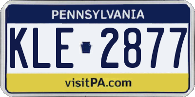 PA license plate KLE2877