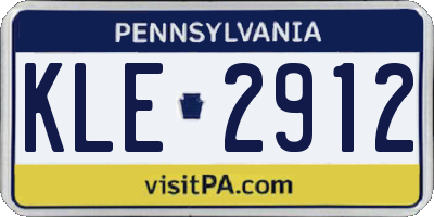 PA license plate KLE2912